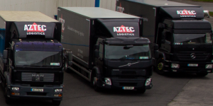 aztec logistics front view of trucks